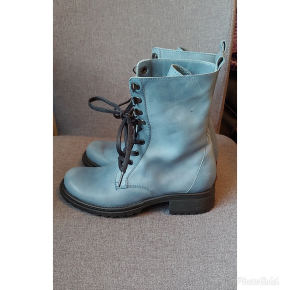 FRANCO CERBELLO ZAPATOS Blue Lace Up Boots - Picture 2 of 7